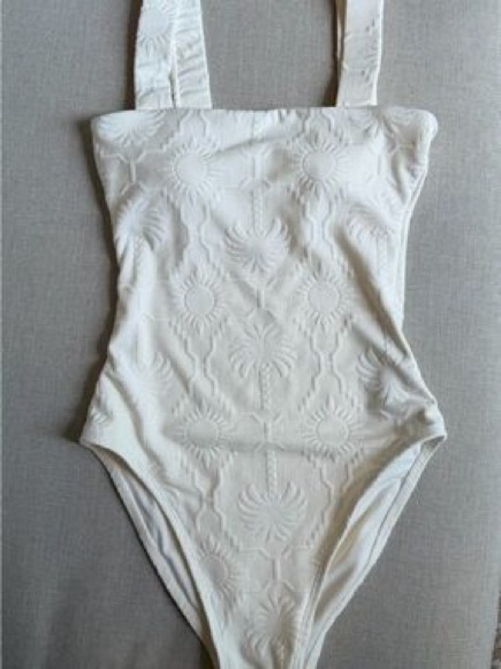 NWOT House of Harlow Palm-Embossed Tank One-Piece Bathing Suit